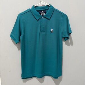 Psycho Bunny Kids Polo Shirt in Teal